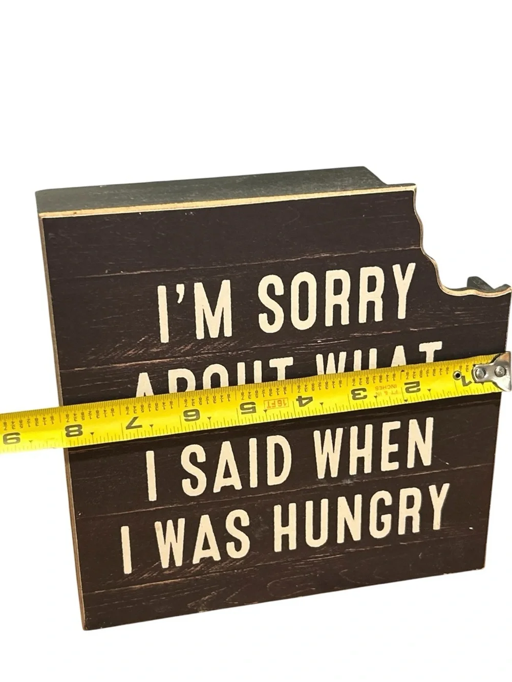I'm Sorry About What I Said When I Was Hungry — Black Decorative Wall Sign